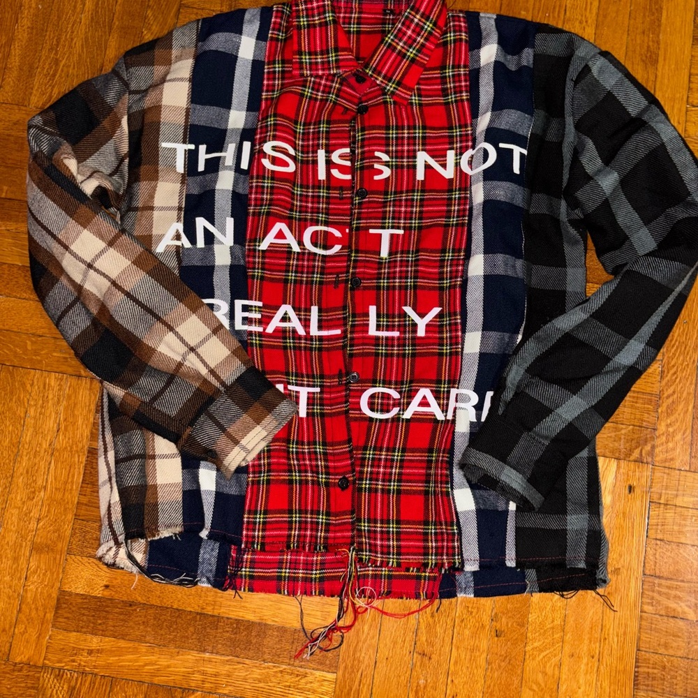 Multi flannel nonchalant long sleeve